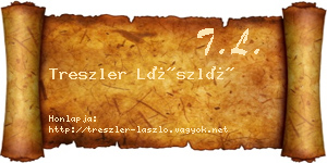 Treszler László névjegykártya
