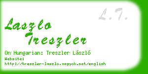 laszlo treszler business card